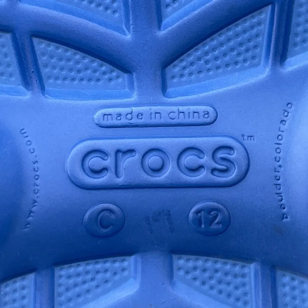 Crocs Handle It Rain Boots Youth Kids C12 Sea Blue Outdoor Waterproof Unisex